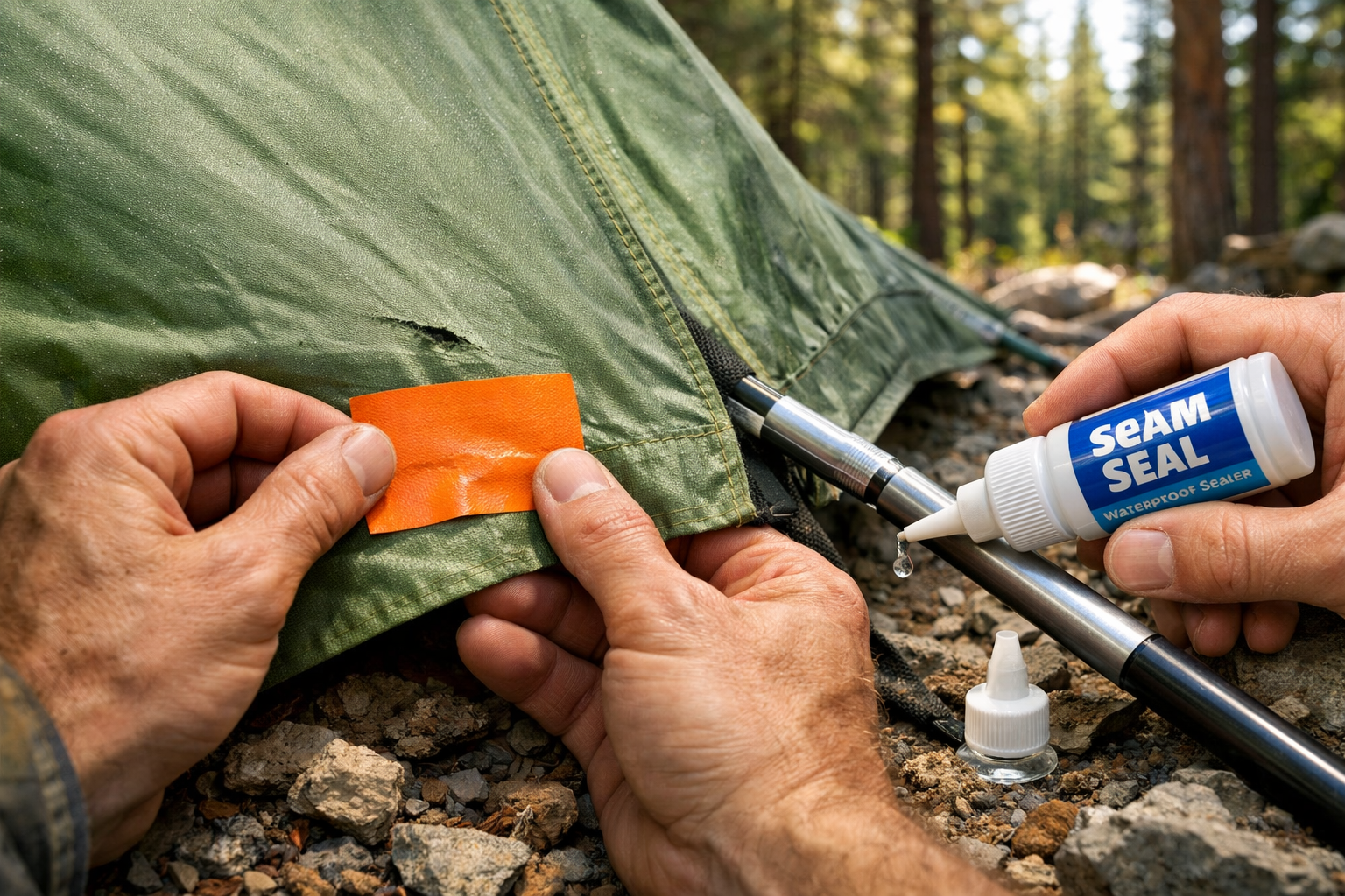 Tent Repair Patch a Tear, Fix a Pole, and Seal a Leak