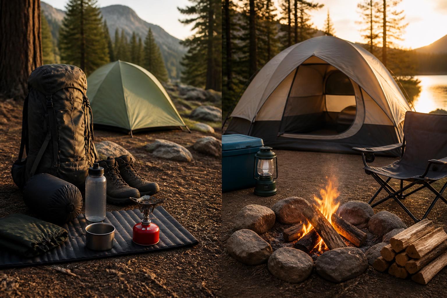 Illustration for: When the answer changes: backpacking vs. car camping