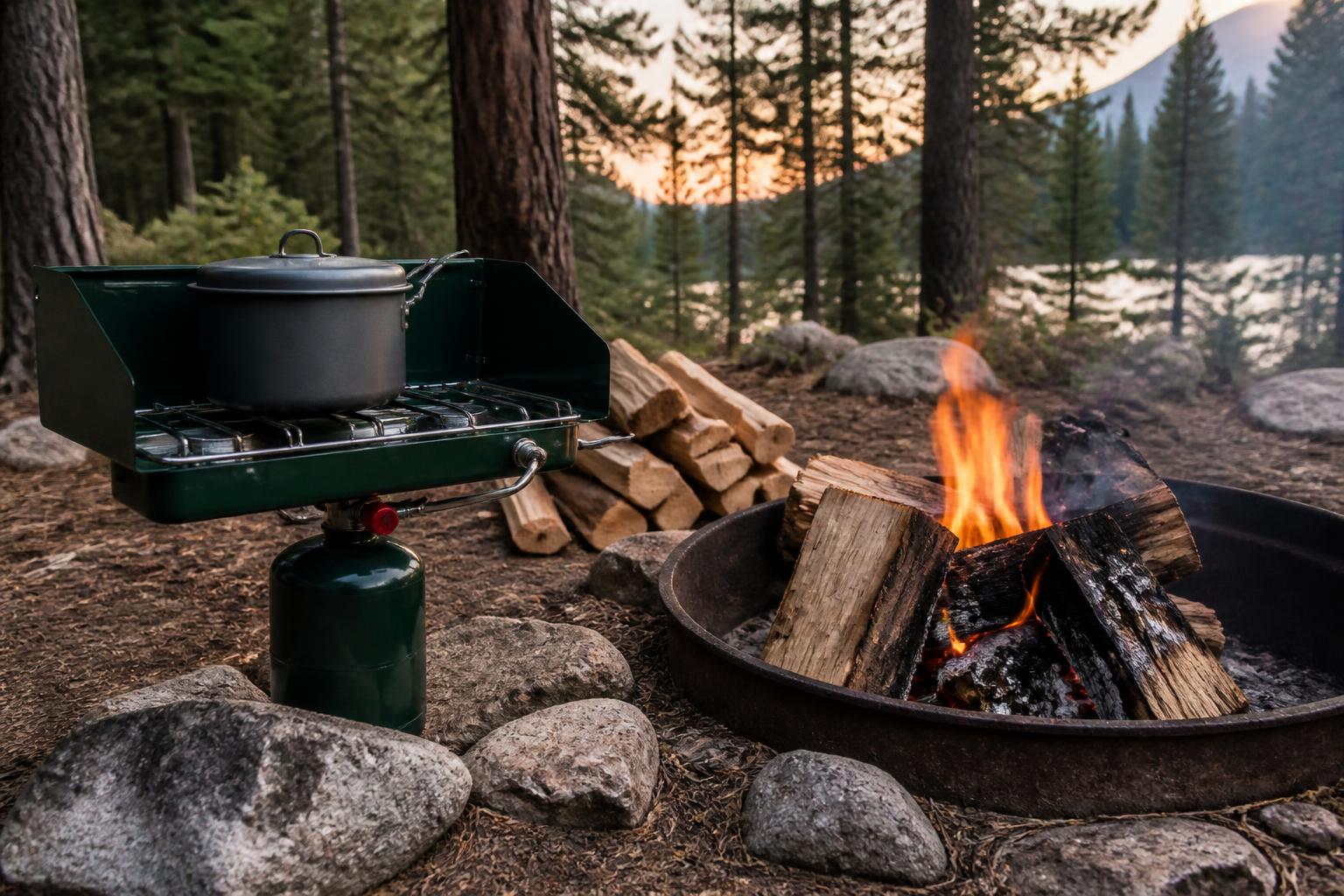 Illustration for: Choosing Between Propane and Wood