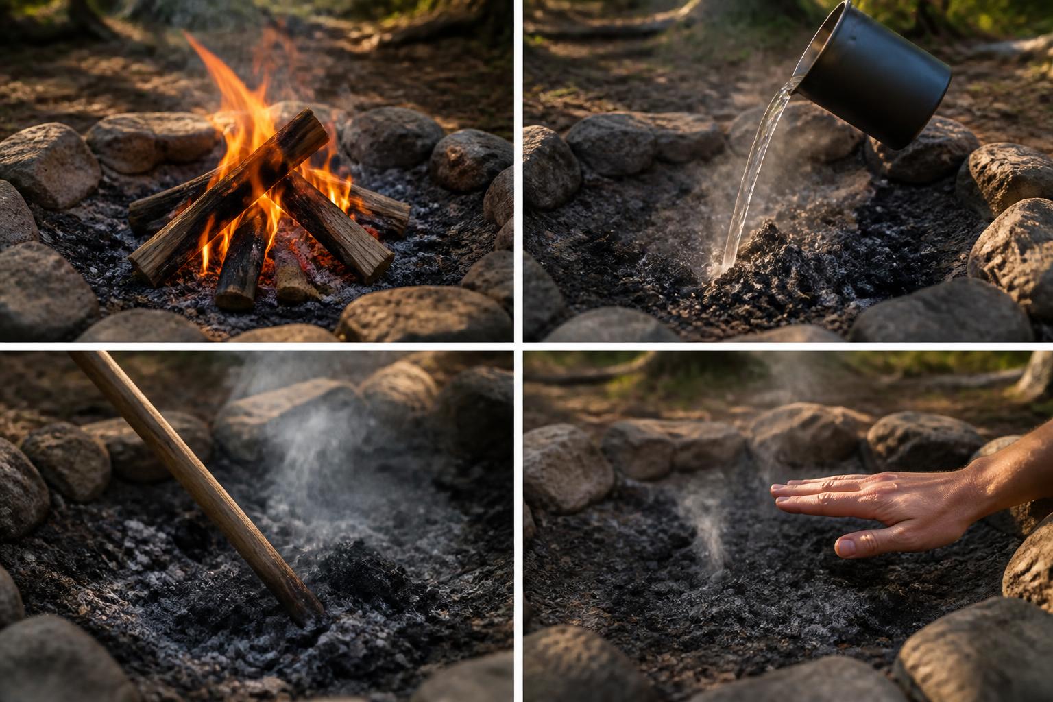 Illustration for: Step-by-Step: How to Properly Extinguish a Campfire