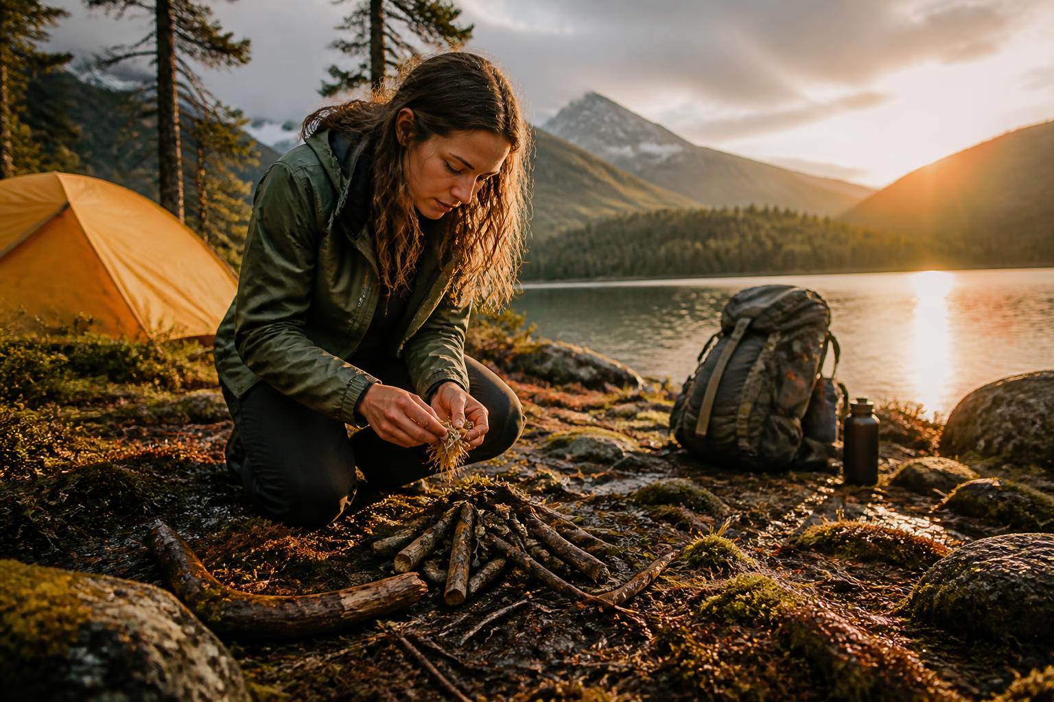 Featured image for article: How to Build a Fire in Wet Conditions: Tips and Emergency Methods