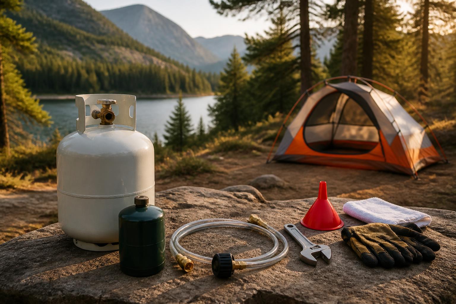 Featured image for article: How to Safely Refill a 1 lb Propane Cylinder from a 20 lb Tank
