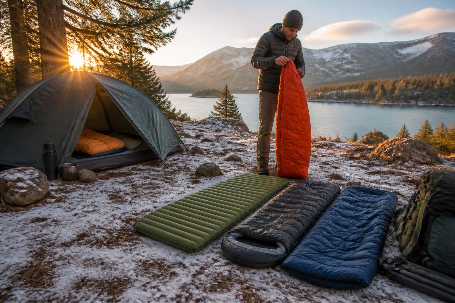 Featured image for article: How to Stay Warm Camping: Cold Weather Sleeping Strategies