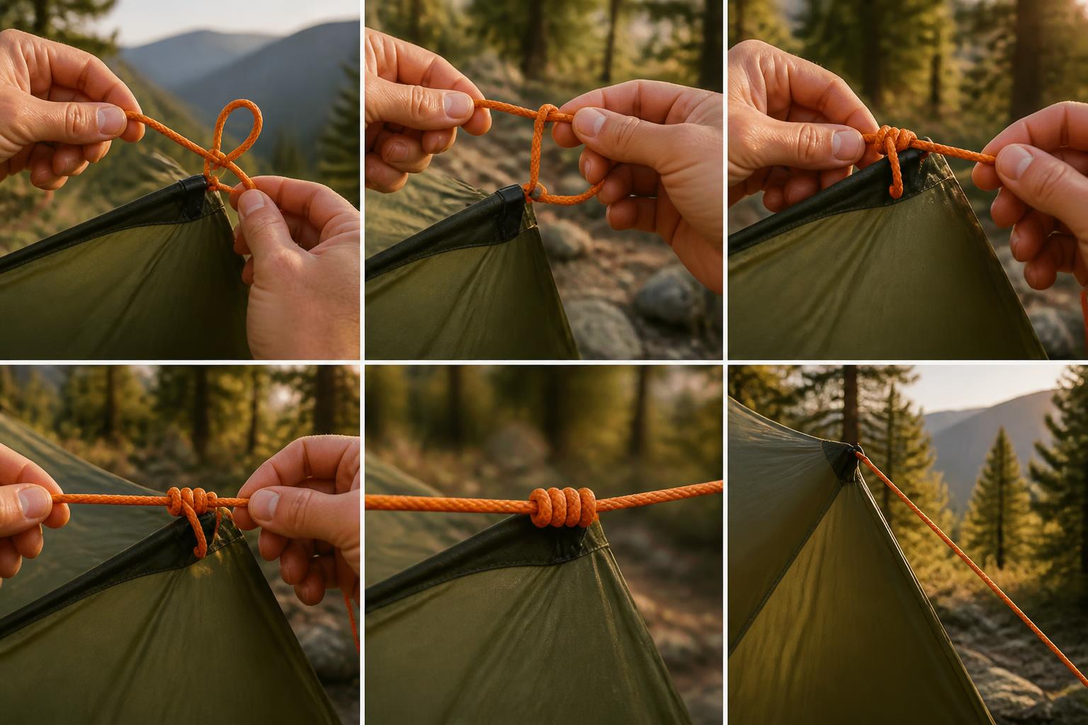 Illustration for: How to Tie a Continuous Ridgeline (Ordered Steps)