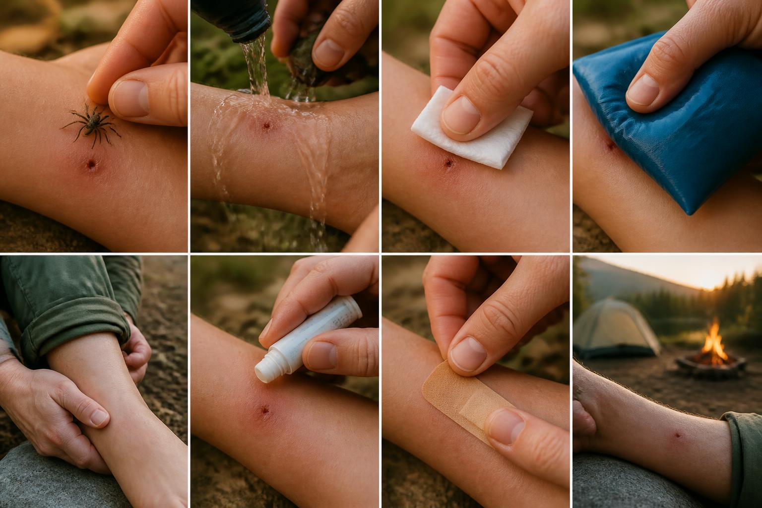Illustration for: Step-by-Step Field Treatment for a Confirmed or Likely Spider Bite