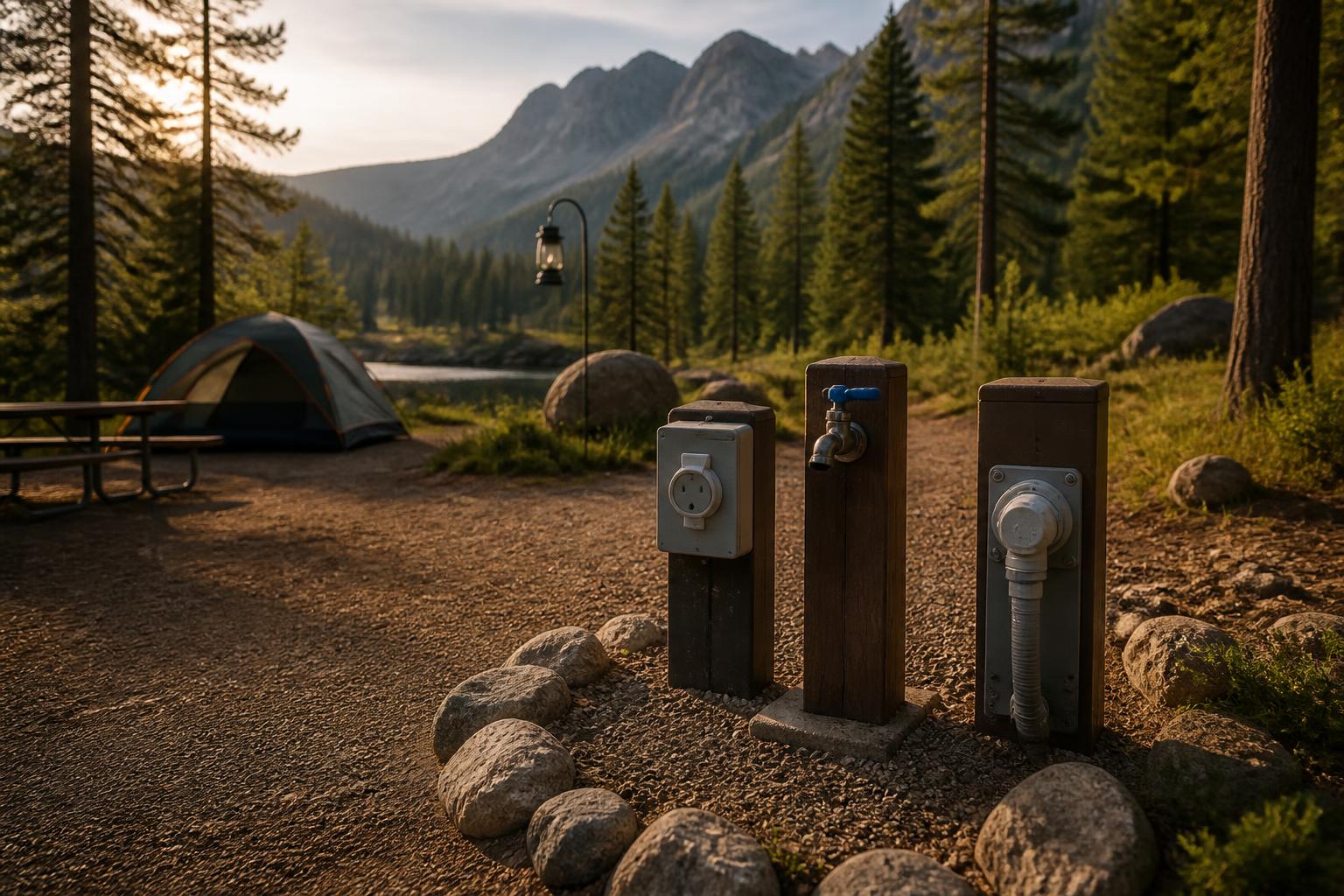 Featured image for article: RV Hookups Explained: Electric, Water & Sewer Connections