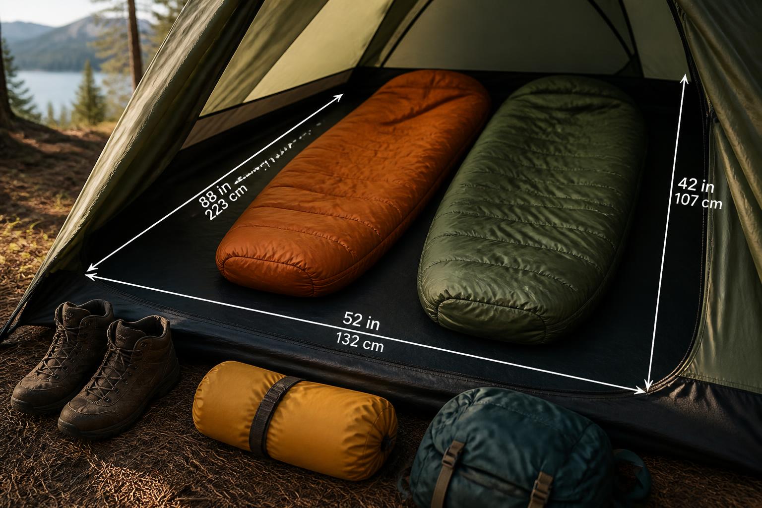 Illustration for: Floor Dimensions and Real Capacity by Size